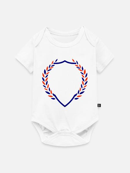 Schild Kranz Symbol Wappen - Baby Premium Kurzarmbody - Weiß