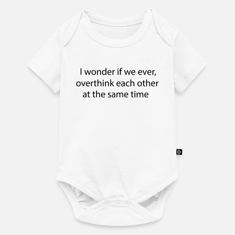 Statement lettering Overthinking - Baby Premium short-sleeve bodysuit - white