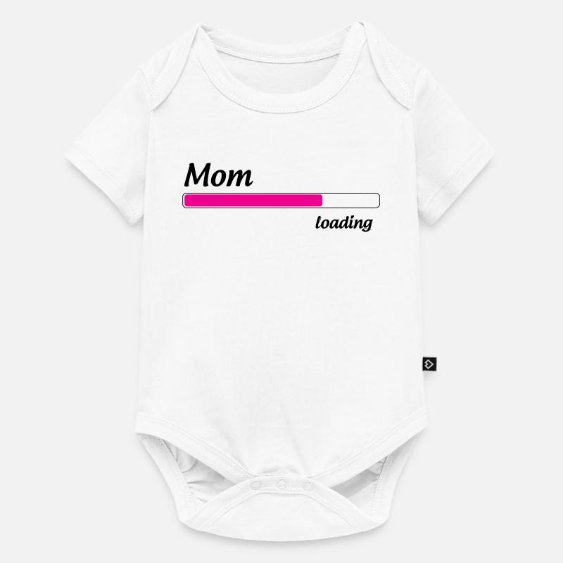 Mama lädt... Bitte warten - Werdende Mutter - Baby Premium Kurzarmbody - Weiß