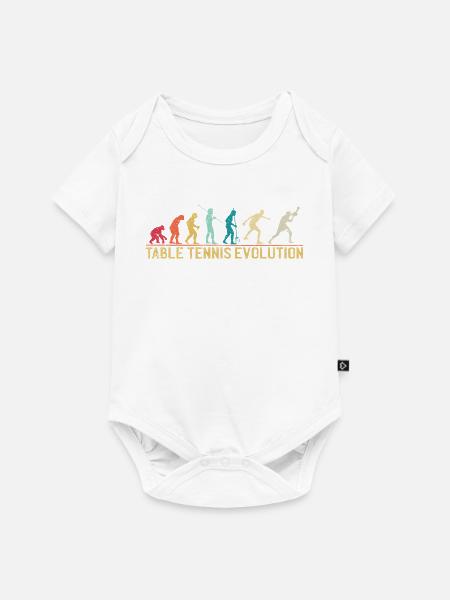 Tischtennis Evolution Progression Design - Baby Premium Kurzarmbody - Weiß