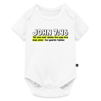 John 7:46 | Bible Quote - Baby Premium short-sleeve bodysuit - white - Front