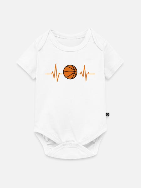 Heartbeat Reifen - Baby Premium Kurzarmbody - Weiß