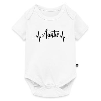 Tante Heartbeat – Tante Gift - Body à manches courtes Premium Bébé - blanc - Devant