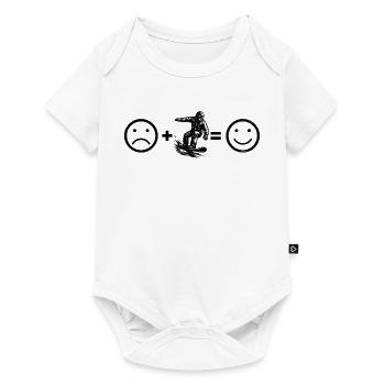 Snowboard motif for real lovers - Baby Premium short-sleeve bodysuit - white - Front