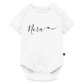 Prénom Nora Prénom décoratif - Body à manches courtes Premium Bébé - blanc - Devant