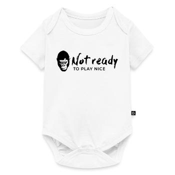 Guerrilla Girl – not ready to play nice - Baby Premium Kurzarmbody - Weiß - Vorne