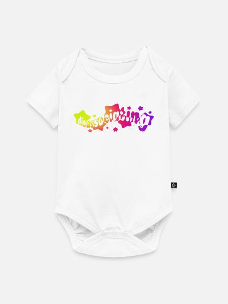 Dissoziation in Regenbogensternen (Farbverlauf) - Baby Premium Kurzarmbody - Weiß