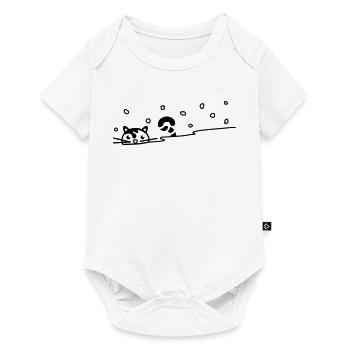 Cute cat in the snow - Baby Premium short-sleeve bodysuit - white - Front