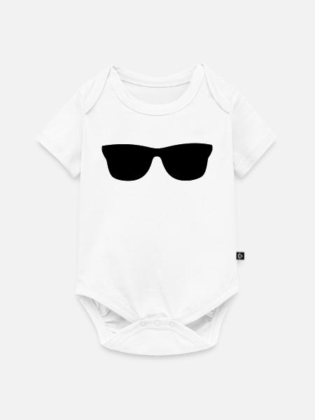 Sonnenbrille - Baby Premium Kurzarmbody - Weiß
