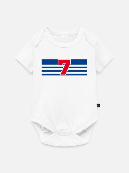 Nummer 7 Frankreich - Baby Premium Kurzarmbody - Weiß