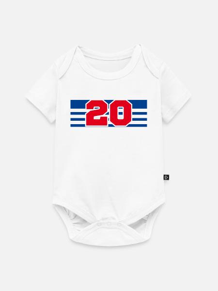 Nummer 20 Frankreich - Baby Premium Kurzarmbody - Weiß