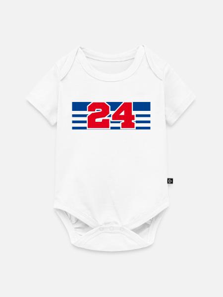Nummer 24 Frankreich - Baby Premium Kurzarmbody - Weiß
