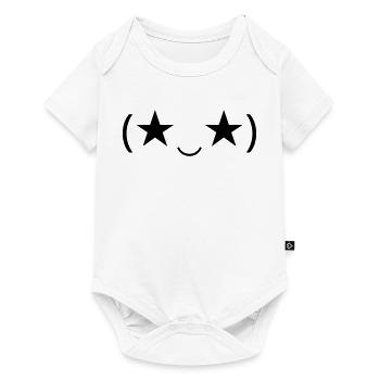 Stareye Emote (★‿★) inspires - Baby Premium short-sleeve bodysuit - white - Front