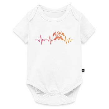 Feuerwehrmann Sunset Heartbeat Feuerwehrmann - Baby Premium Kurzarmbody - Weiß - Vorne