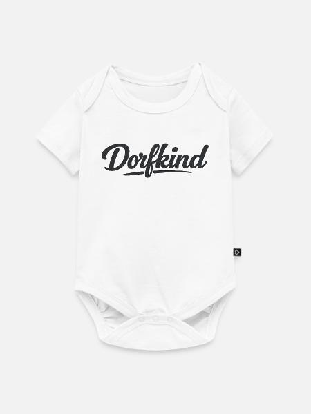 Dorfkind Schriftzug - Baby Premium Kurzarmbody - Weiß
