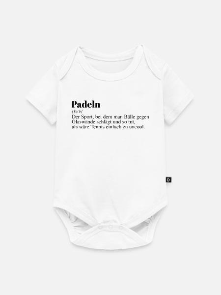 Padel Tennis Duden Spruch - Baby Premium Kurzarmbody - Weiß