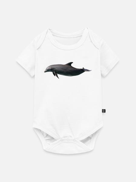 Große Tümmler – wilde Silhouette - Baby Premium Kurzarmbody - Weiß