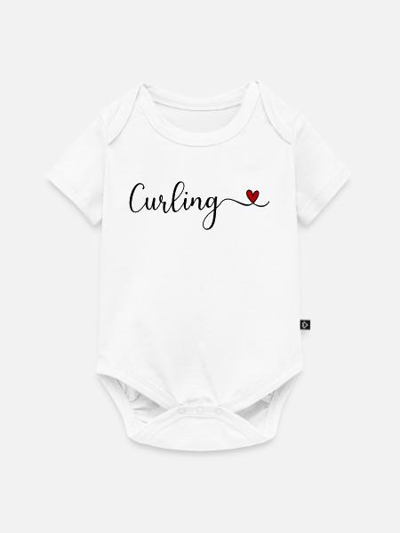Curling - Baby Premium Kurzarmbody - Weiß