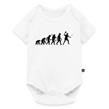 Ping-Pong Evolution für Tischtennisspieler - Baby Premium Kurzarmbody - Weiß - Vorne