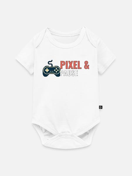 Pixel & Pause. - Baby Premium Kurzarmbody - Weiß