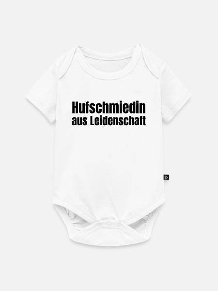 Hufschmiedin aus Leidenschaft Pferde Geschenk - Baby Premium Kurzarmbody - Weiß