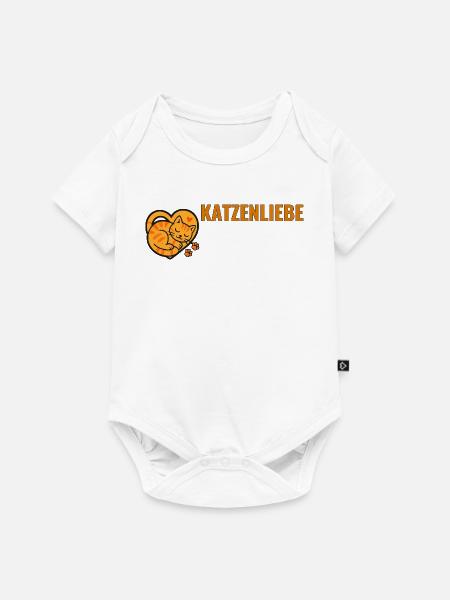 Katzenliebe für echte Katzenfans. - Baby Premium Kurzarmbody - Weiß