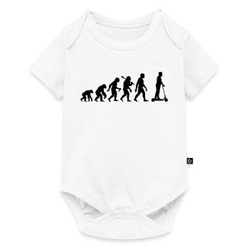 Roller Evolution Elektroroller Rollerfahrer - Baby Premium Kurzarmbody - Weiß - Vorne