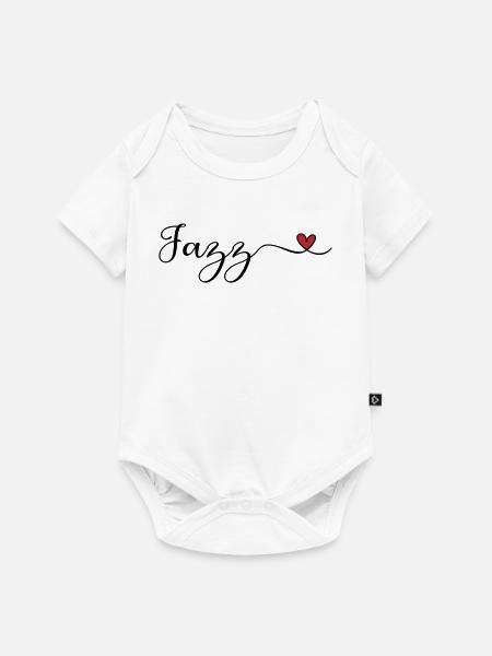 Jazz Heart Typografie - Baby Premium Kurzarmbody - Weiß