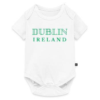 Dublin Ireland Neon Sign Shirt - Baby Premium Kurzarmbody - Weiß - Vorne