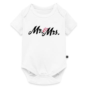 Great design for the newlyweds, Mr and Mrs - Baby Premium short-sleeve bodysuit - white - Front