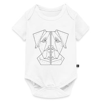 vêtements pour animaux, chien, amant, ami - Body à manches courtes Premium Bébé - blanc - Devant