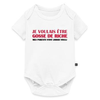 Gosse de riche - Body à manches courtes Premium Bébé - blanc - Devant