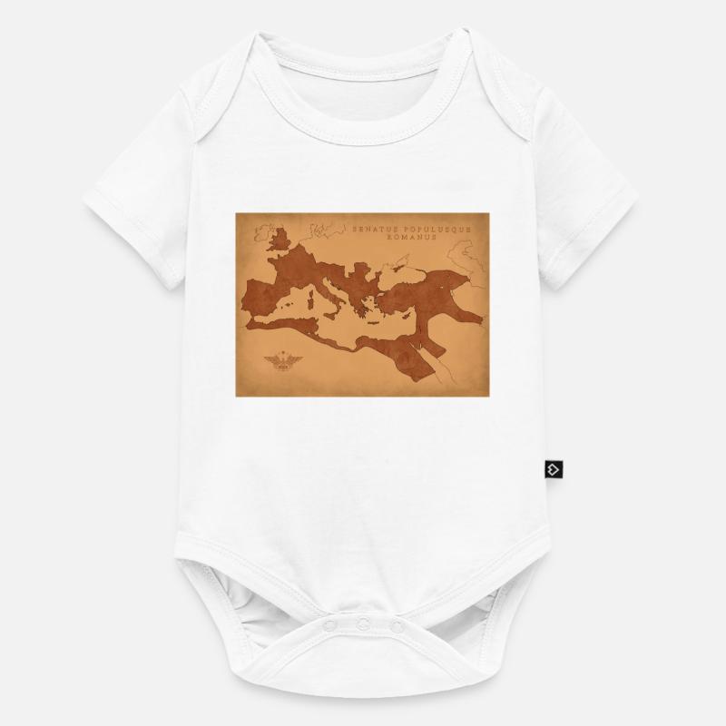 Carte de l’Empire romain - Body à manches courtes Premium Bébé - blanc