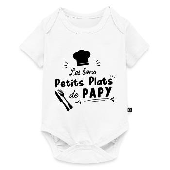 bon petit plat de papy - Body à manches courtes Premium Bébé - blanc - Devant