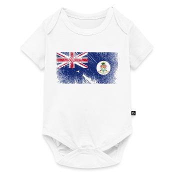 Cayman Islands Flag - Vintage Grunge - Baby Premium short-sleeve bodysuit - white - Front