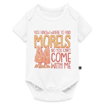 Pilzsammler - Ich weiß wo man Morcheln findet - Baby Premium Kurzarmbody - Weiß - Vorne