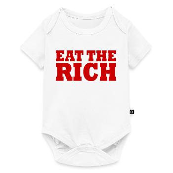 Eat the rich - Baby Premium Kurzarmbody - Weiß - Vorne