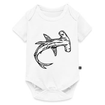 Vintage Retro Hammerhai Vector - Body à manches courtes Premium Bébé - blanc - Devant