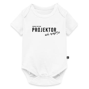 Human Design Projektor Ich warte Shirt - Baby Premium Kurzarmbody - Weiß - Vorne