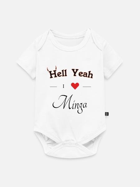 hell yeah i love minga - Baby Premium Kurzarmbody - Weiß