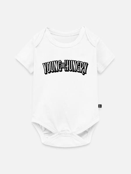 young and hungry - Baby Premium Kurzarmbody - Weiß