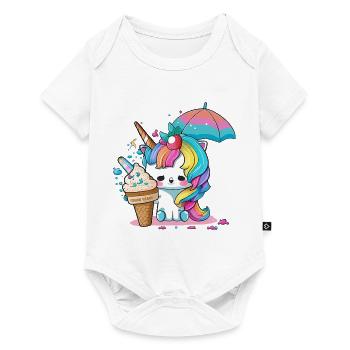 Einhorn-Feenstaub - Lassen Sie sich verzaubern - Baby Premium Kurzarmbody - Weiß - Vorne