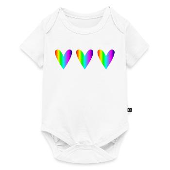DAD. FATHER's DAY. HAPPY BIRTHDAY DAD. HEART - Baby Premium short-sleeve bodysuit - white - Front
