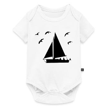 Segeln, Segelboot, Segler, Sailing - Baby Premium Kurzarmbody - Weiß - Vorne