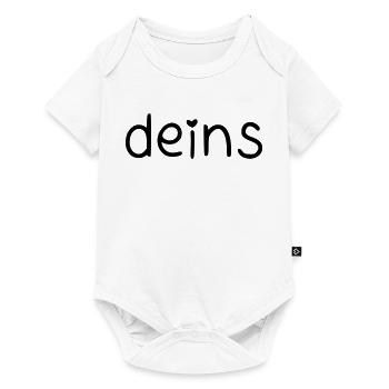 deins – mit Herz - Baby Premium Kurzarmbody - Weiß - Vorne