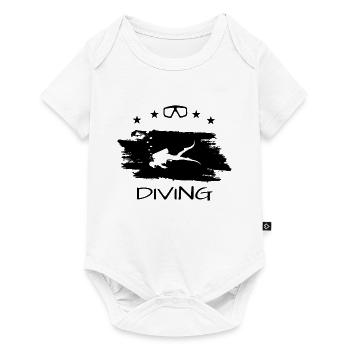 Tauchen, Diving - Baby Premium Kurzarmbody - Weiß - Vorne