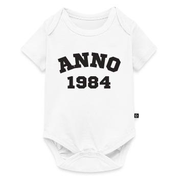 Anno 1984 Geburtstag Geburtsjahr - Baby Premium Kurzarmbody - Weiß - Vorne