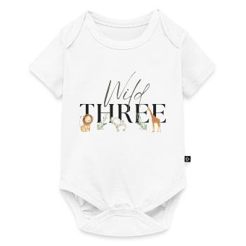 Wild One Safari third three Birthday Birthday3 - Baby Premium short-sleeve bodysuit - white - Front
