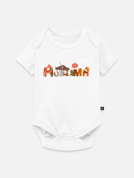 Herbst / Oktober / Otoño - Baby Premium Kurzarmbody - Weiß
