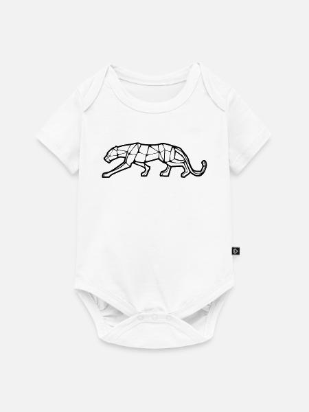 Geometrisches Design des Panthers - Baby Premium Kurzarmbody - Weiß